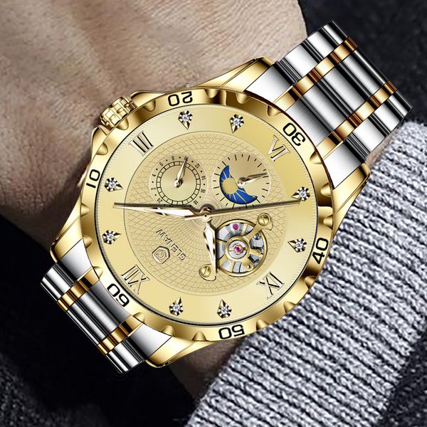 wristwatches glenaw automatic watches waterproof stainless steel luminous month phase date watch for men luxury brand wristwatch mechanical, Slivery;brown
wristwatches glenaw automatic watches waterproof stainless steel luminous month phase date watch for men luxury brand wristwatch mechanical, Slivery;brown