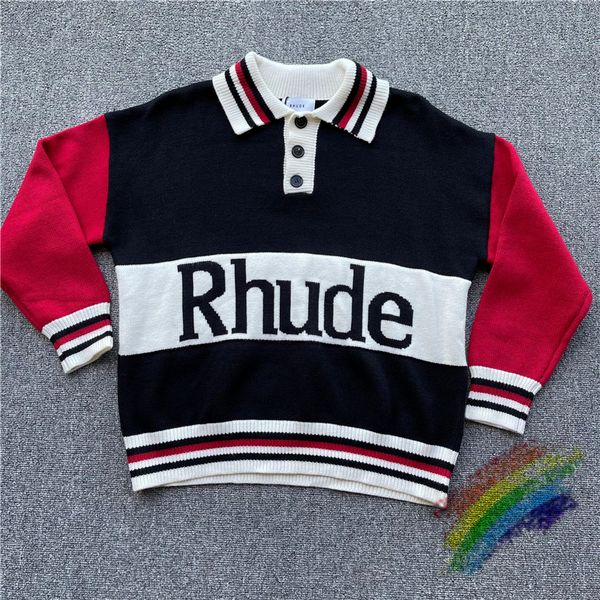 men's sweaters red rhude sweater men women version knitting stand collar sweatshirts 230807, White;black
men's sweaters red rhude sweater men women version knitting stand collar sweatshirts 230807, White;black
