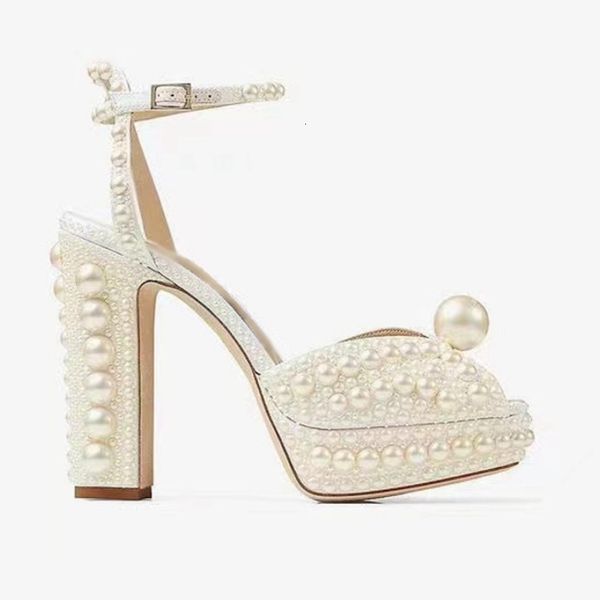sandals handmade beaded thick heel fish mouth sandals 35-41 high heel waterproof platform women's shoes wedding dress luxury pearl 2308, Black
sandals handmade beaded thick heel fish mouth sandals 35-41 high heel waterproof platform women's shoes wedding dress luxury pearl 2308, Black