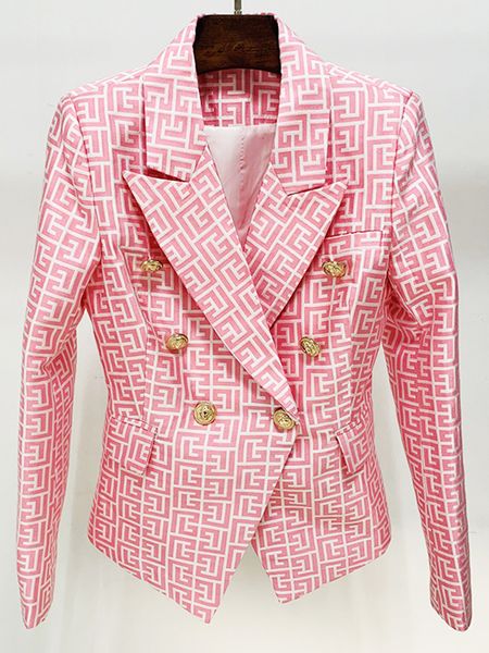 women's suits blazers high street est designer jacket women's double breasted lion buttons geometrical jacquard blazer 230808, White;black
women's suits blazers high street est designer jacket women's double breasted lion buttons geometrical jacquard blazer 230808, White;black