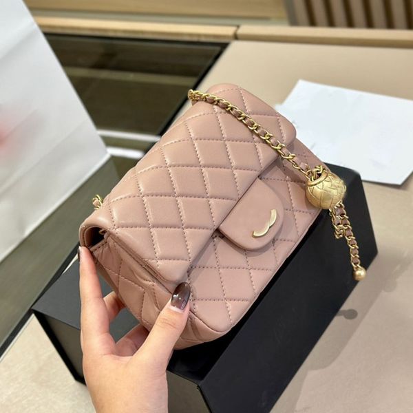 lambskin leather women designer mini classic flap bag crush pearl gold ball metal hardware matelasse chain with pocket cross body shoulder h
lambskin leather women designer mini classic flap bag crush pearl gold ball metal hardware matelasse chain with pocket cross body shoulder h
