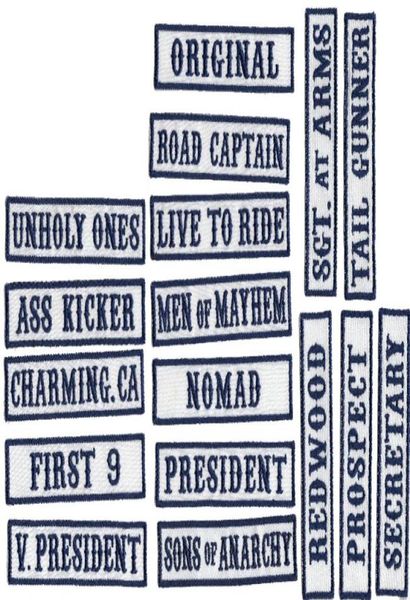 17 pcs motorcycle club officers tags embroidered patches punk motorcycle biker club mc back jacket 3179179, Black
17 pcs motorcycle club officers tags embroidered patches punk motorcycle biker club mc back jacket 3179179, Black