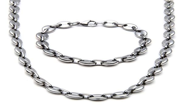 10mm wide shiny coffee beans link chain bracelet mens 14k gold chains necklace stainless steel costume jewelry set boyfriend gifts7514471, Silver
10mm wide shiny coffee beans link chain bracelet mens 14k gold chains necklace stainless steel costume jewelry set boyfriend gifts7514471, Silver