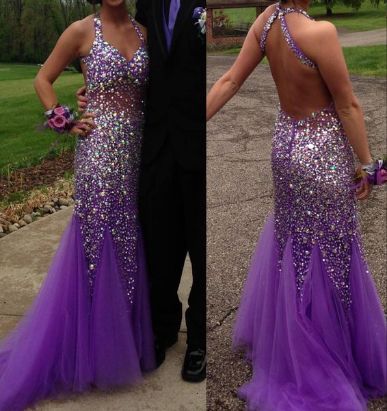 luxurious crystals sequins mermaid evening dress halter sweep train purple beading prom dress vestido de formatura5923424, Black
luxurious crystals sequins mermaid evening dress halter sweep train purple beading prom dress vestido de formatura5923424, Black