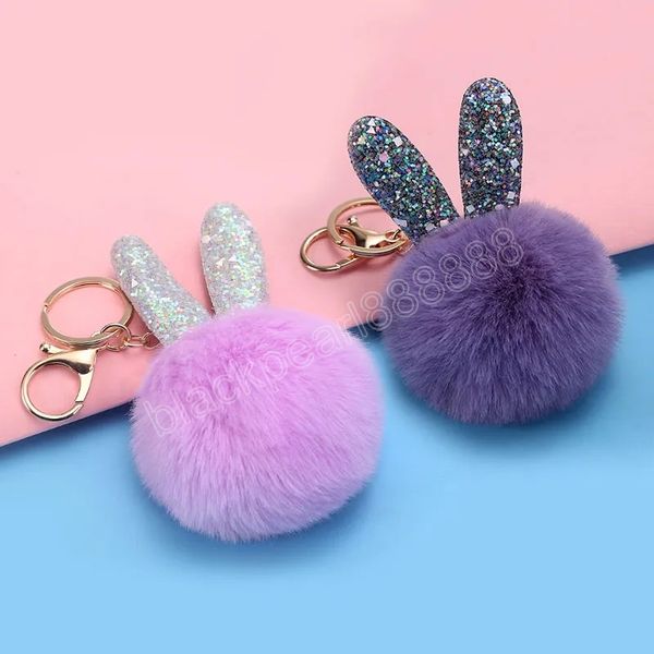 new rabbit ears plush ball keychain keyring women girl kid student car bag pendant hanging ornament party jewelry gift, Silver
new rabbit ears plush ball keychain keyring women girl kid student car bag pendant hanging ornament party jewelry gift, Silver