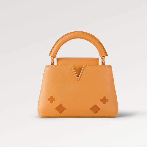 explosion new women's shoulder bag capucines mini m22863 handbag saffron yellow intricate embroidery openwork calfskin leather gold-col
explosion new women's shoulder bag capucines mini m22863 handbag saffron yellow intricate embroidery openwork calfskin leather gold-col
