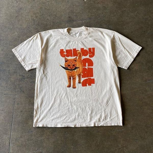 men's tshirts y2k shirt summer harajuku street apparel orange cat print classic short sleeve slim fit women's tshirt 230807, White;black
men's tshirts y2k shirt summer harajuku street apparel orange cat print classic short sleeve slim fit women's tshirt 230807, White;black