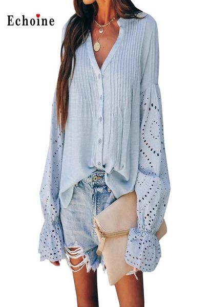 women shirt rekindle eyelet button down sweet blouse elastic ruffle cuff long sleeve casual street tunic elegant lady outfit y4214953, White
women shirt rekindle eyelet button down sweet blouse elastic ruffle cuff long sleeve casual street tunic elegant lady outfit y4214953, White