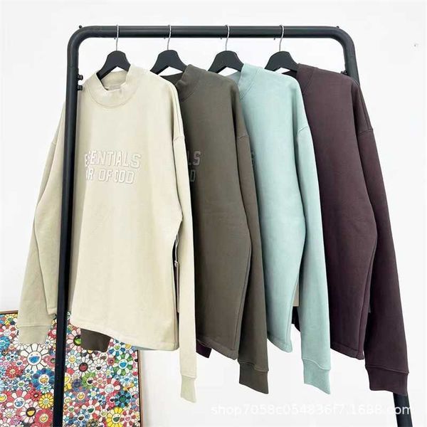 multicolor double thread silicone letter round neck sweater men and women's couple esential loose relaxed pullover, Black
multicolor double thread silicone letter round neck sweater men and women's couple esential loose relaxed pullover, Black