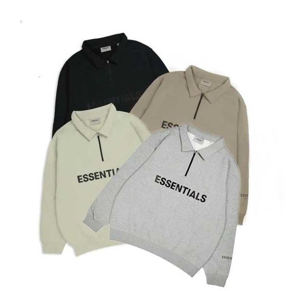 20 half zip sweater double thread esential high street chest letter stand neck pullover, Black
20 half zip sweater double thread esential high street chest letter stand neck pullover, Black