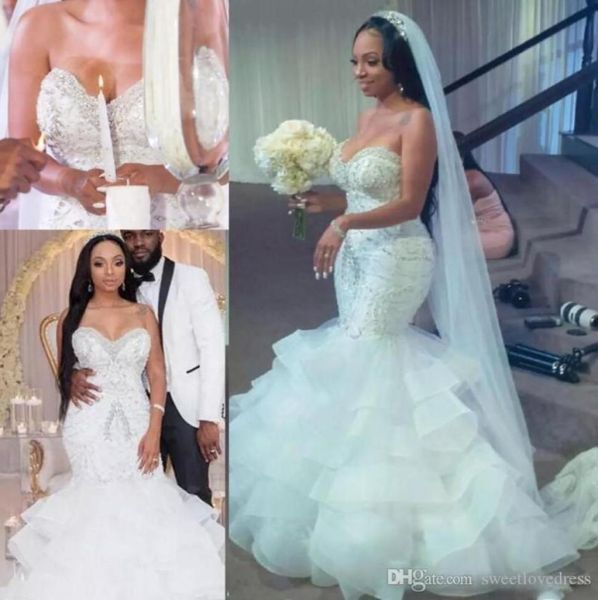 south african mermaid wedding dresses beads sequins lace ruffles tiered skirts plus size wedding dress custom chapel bridal gowns4685694, White
south african mermaid wedding dresses beads sequins lace ruffles tiered skirts plus size wedding dress custom chapel bridal gowns4685694, White