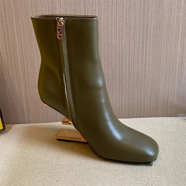 casual shoes ankle boots designer womens shoes fashion special shaped heel cowskin square toes boot, Black
casual shoes ankle boots designer womens shoes fashion special shaped heel cowskin square toes boot, Black