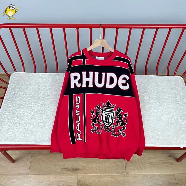 men's sweaters rhude knit sweater men woman 2023fw fashion casual colour matching trophy series jacquard streetwear 230807, White;black
men's sweaters rhude knit sweater men woman 2023fw fashion casual colour matching trophy series jacquard streetwear 230807, White;black