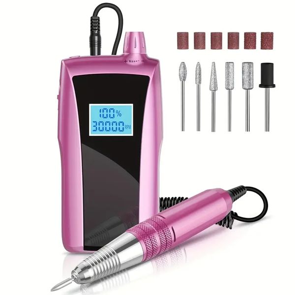 rechargeable nail drill set - 30000 rpm portable electric e file - perfect for manicure, acrylic nail gel polish remover, nail tech art salo
rechargeable nail drill set - 30000 rpm portable electric e file - perfect for manicure, acrylic nail gel polish remover, nail tech art salo