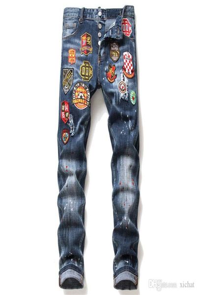 unique mens badge slim fit jeans fashion skinny washed frayed motocycle denim pants hip hop biker trousers 10636440320, Blue
unique mens badge slim fit jeans fashion skinny washed frayed motocycle denim pants hip hop biker trousers 10636440320, Blue
