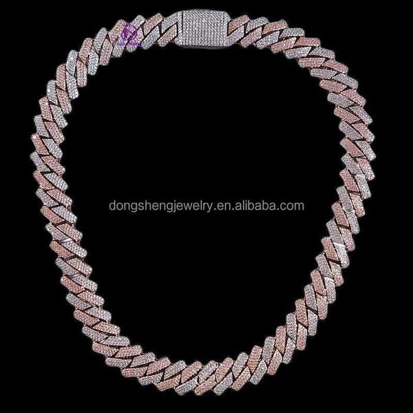 gra certificated cuban chain stock ready to ship rose gold 2 tone 15mm 18mm vvs moissanite diamond iced out necklaces, Silver
gra certificated cuban chain stock ready to ship rose gold 2 tone 15mm 18mm vvs moissanite diamond iced out necklaces, Silver