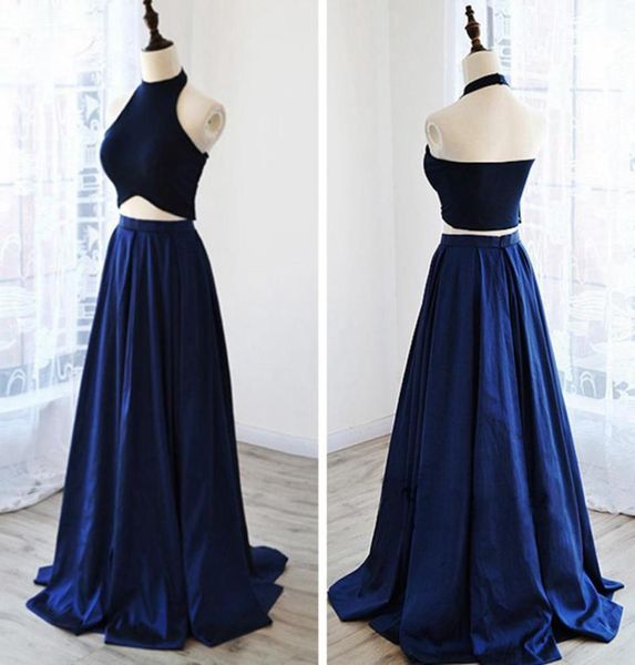 2019 modern halter neck women prom dresses 2 pieces aline sweep train simple evening dresses satin skirts open back pageant 1321575, Black
2019 modern halter neck women prom dresses 2 pieces aline sweep train simple evening dresses satin skirts open back pageant 1321575, Black