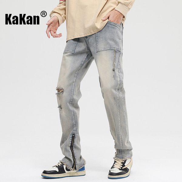 mens jeans kakan raw edge zippered trouser hem hole straight leg for men mud yellow slim fit long k621954 230808, Blue
mens jeans kakan raw edge zippered trouser hem hole straight leg for men mud yellow slim fit long k621954 230808, Blue