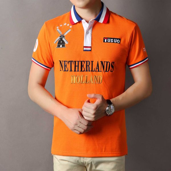 spring and summer new polo shirt men's dutch football qatar world cup royal leisure sports pure cotton embroidery, White;black
spring and summer new polo shirt men's dutch football qatar world cup royal leisure sports pure cotton embroidery, White;black