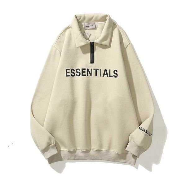 double thread esential high street hip-hop loose casual zipper half collar sweater jacket men's trend, Black
double thread esential high street hip-hop loose casual zipper half collar sweater jacket men's trend, Black