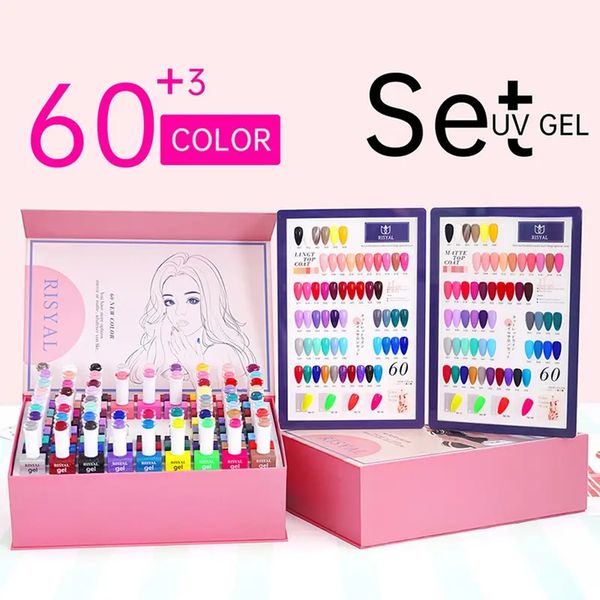 60 color gel nail polish set semi permanent soak off uv led gel varnish with 3pcs base gel set for home salon nail art diy
60 color gel nail polish set semi permanent soak off uv led gel varnish with 3pcs base gel set for home salon nail art diy