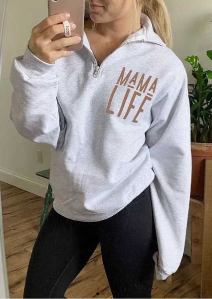no brand name new women's mama life letter zipper long sleeve sweater autumn and winter, Black
no brand name new women's mama life letter zipper long sleeve sweater autumn and winter, Black