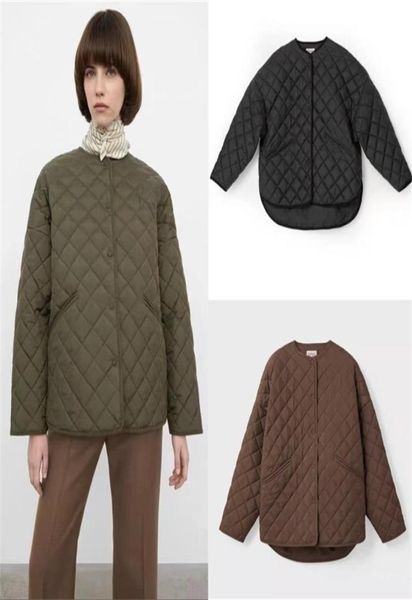 womens jackets have lable toteme coat winter diamond texture button design loose round neck cotton jacket 2210199942987, Black;brown
womens jackets have lable toteme coat winter diamond texture button design loose round neck cotton jacket 2210199942987, Black;brown