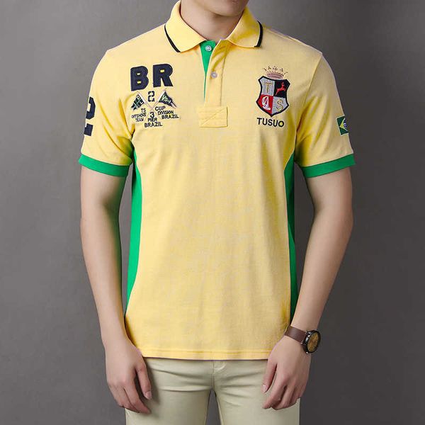 brazilian fans racing high-end quality luxury high-grade embroidered polo shirt men's short sleeve cotton lapel contrast color, White;black
brazilian fans racing high-end quality luxury high-grade embroidered polo shirt men's short sleeve cotton lapel contrast color, White;black
