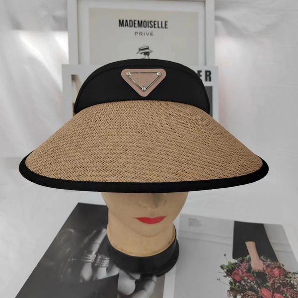 designer hat straw hat empty women's summer hat sun protection outdoor sports fishing beach chapeau cap visor, Blue;gray
designer hat straw hat empty women's summer hat sun protection outdoor sports fishing beach chapeau cap visor, Blue;gray