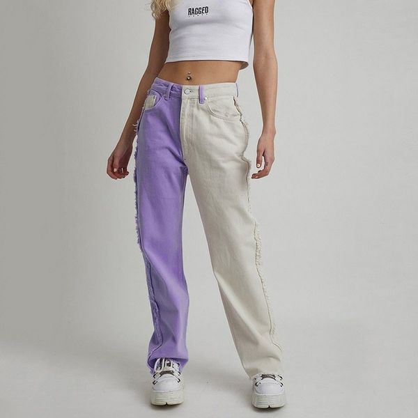 women s pants s female harajuku fashion patchwork high waist punk aesthetic wide leg straight leg jeans y2k gothic summer 230808, Black;white
women s pants s female harajuku fashion patchwork high waist punk aesthetic wide leg straight leg jeans y2k gothic summer 230808, Black;white