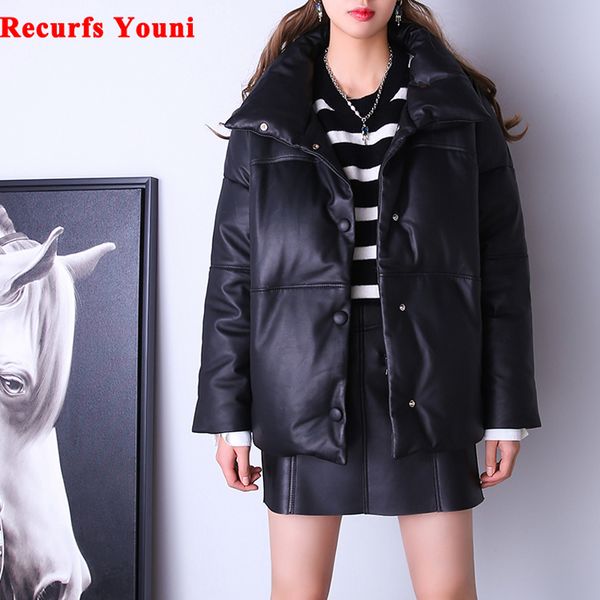 womens leather faux doudoune femme winter women lambskin down jacket female outdoor warm stand collar casual 90 white eiderdown coat 230808, Black
womens leather faux doudoune femme winter women lambskin down jacket female outdoor warm stand collar casual 90 white eiderdown coat 230808, Black