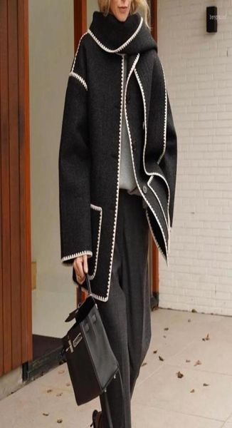 women039s wool blends winter 2022 singlebreasted coat with embroidered white fringe scarf bery226024152, Black
women039s wool blends winter 2022 singlebreasted coat with embroidered white fringe scarf bery226024152, Black
