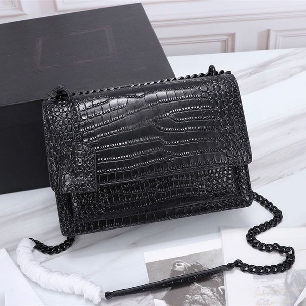 style sunset handbag designer mini tote bag women flap clutch handle crocodile alligator pattern gold silver black chain fashion shoulder cr
style sunset handbag designer mini tote bag women flap clutch handle crocodile alligator pattern gold silver black chain fashion shoulder cr