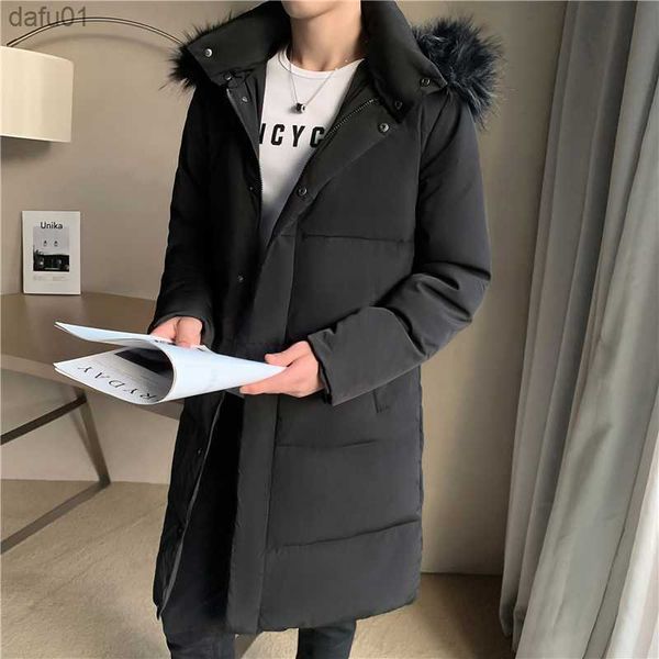 2022 men's thickening winter warm down jackets/male slim fit long parker jackets outwear windproof coat hooded black s-5xl l230520
2022 men's thickening winter warm down jackets/male slim fit long parker jackets outwear windproof coat hooded black s-5xl l230520
