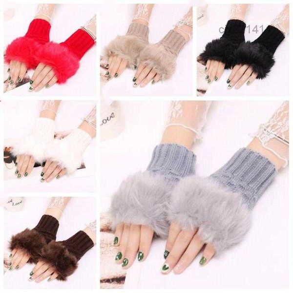 fingerless gloves faux rabbit fur mittens winter knitted arm length warmer outdoor solid semi finger glove 95m9, Blue;gray
fingerless gloves faux rabbit fur mittens winter knitted arm length warmer outdoor solid semi finger glove 95m9, Blue;gray