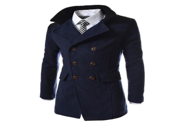 2018 men winter long jacket warm wool trench outwear patchwork button male casual coats men clothing2434733, Black
2018 men winter long jacket warm wool trench outwear patchwork button male casual coats men clothing2434733, Black