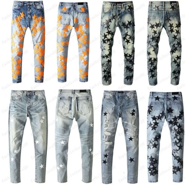 men's jeans star ripped slim skinny men pants orange patch wearable jeans stretchy biker trendy long straight hip hop with holes blue, Black;white
men's jeans star ripped slim skinny men pants orange patch wearable jeans stretchy biker trendy long straight hip hop with holes blue, Black;white