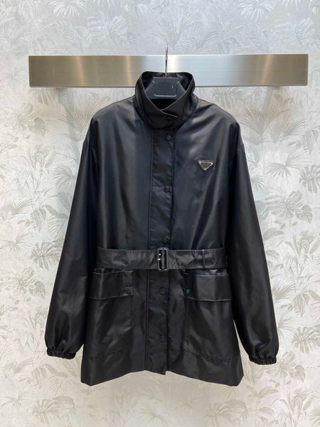 womens jacket coat waterproof fabric letter logo brand prad womens designer clothes belt waist slimming jackets hoodie girl design clothing, Black;brown
womens jacket coat waterproof fabric letter logo brand prad womens designer clothes belt waist slimming jackets hoodie girl design clothing, Black;brown