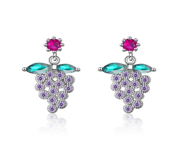 girl cute purple grape zircon diamond earrings stud students sweet white gold plated earrings birthday party jewelry valentine031919223, Golden;silver
girl cute purple grape zircon diamond earrings stud students sweet white gold plated earrings birthday party jewelry valentine031919223, Golden;silver