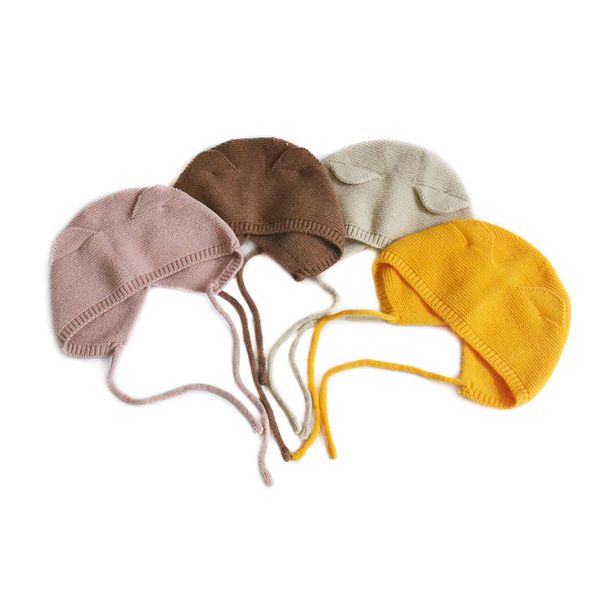 m594 autumn winter hat for kids baby knitted cap ears lace up earmuff children warm beanies boys girls casual hats, Yellow
m594 autumn winter hat for kids baby knitted cap ears lace up earmuff children warm beanies boys girls casual hats, Yellow