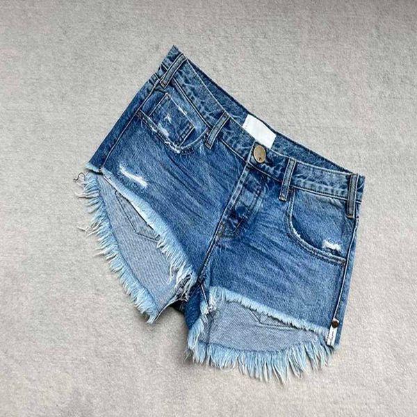 fashion brand pure original women's summer versatile washable perforated blue ragged edge ultra short denim pants
fashion brand pure original women's summer versatile washable perforated blue ragged edge ultra short denim pants