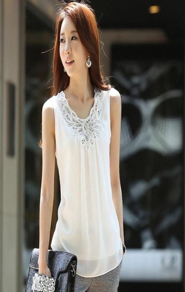 women039s blouses shirts fashion white blouse sleeveless beaded lace chiffon shirt plus size s6xl9688271
women039s blouses shirts fashion white blouse sleeveless beaded lace chiffon shirt plus size s6xl9688271