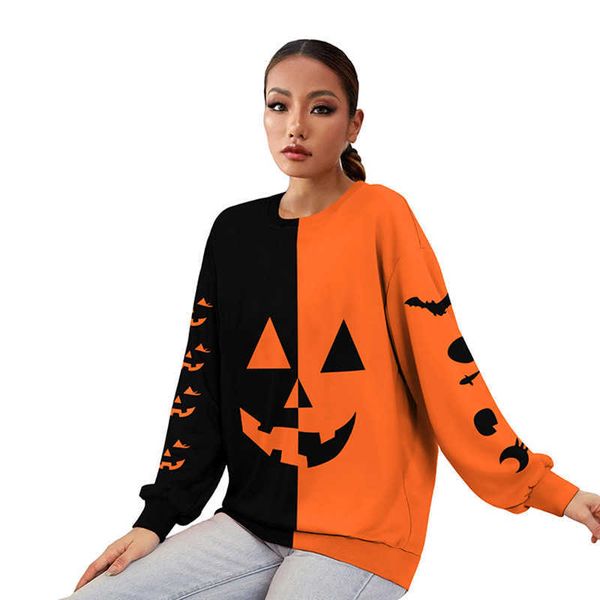 no brand name printed women's long sleeved loose round neck sweater women's top, Black
no brand name printed women's long sleeved loose round neck sweater women's top, Black