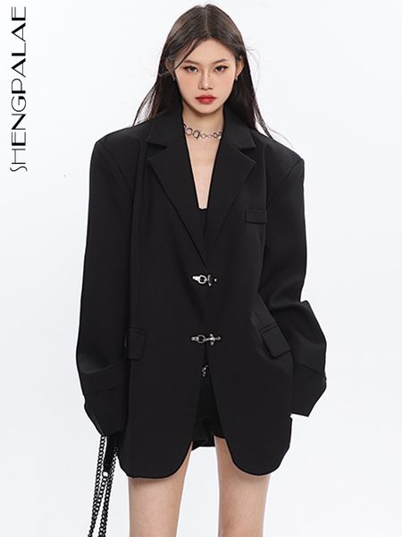 women's suits blazers shengpalae fashion women blazer metal button shoulder pad patchwork design simple suit jacket female 2023 autumn, White;black
women's suits blazers shengpalae fashion women blazer metal button shoulder pad patchwork design simple suit jacket female 2023 autumn, White;black