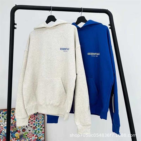 double thread charity co branded reflective letter printed hooded sweater men's and women's esential plush hoodie, Black
double thread charity co branded reflective letter printed hooded sweater men's and women's esential plush hoodie, Black