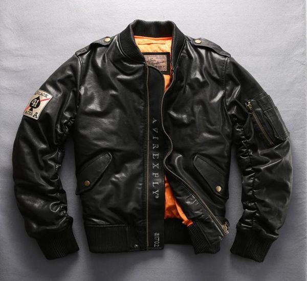 avirex jacket men 039s down jacket black sheepskin stand collar baseball genuine leather men winter coat for me7009725
avirex jacket men 039s down jacket black sheepskin stand collar baseball genuine leather men winter coat for me7009725