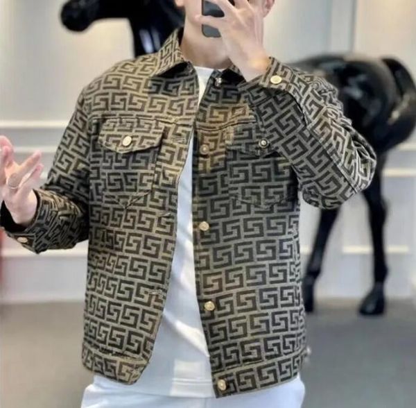 fashion designer mens denim jacket spring autumn outwear windbreaker clothes jackets coat street style men's clothing, Black;brown
fashion designer mens denim jacket spring autumn outwear windbreaker clothes jackets coat street style men's clothing, Black;brown