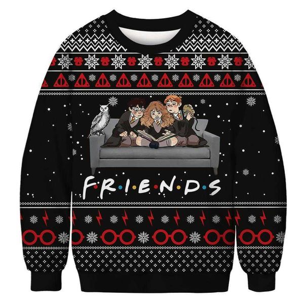 no brand name round neck sweater casual funny santa claus men's 3d digital printing couple clothes, Black
no brand name round neck sweater casual funny santa claus men's 3d digital printing couple clothes, Black