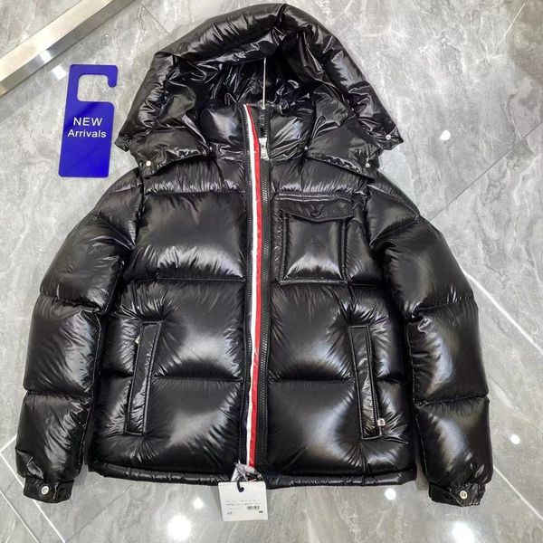 men down jacket moncla nylon parkas designer coat zipper pockets snap-off detachable hood, Black
men down jacket moncla nylon parkas designer coat zipper pockets snap-off detachable hood, Black
