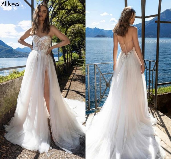sweetheart boho beach a line wedding dresses lace romantic bride marriage reception gowns illusion backless plus size thigh split tulle brid, White
sweetheart boho beach a line wedding dresses lace romantic bride marriage reception gowns illusion backless plus size thigh split tulle brid, White